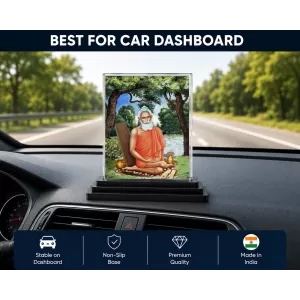 Maharishi Mahesh Yogi Acrylic Car Dashboard Showpiece | Double-Sided Maharishi Mahesh Yogi Photo Stand | 3 X 4 Inch Photo | Transparent Acrylic Frame With Black Base | Car Dashboard, Office & Table Decor (F71051) Maharishi Mahesh Yogi Acrylic Car Dashboard Showpiece | Double-Sided Maharishi Mahesh Yogi Photo Stand | 3 X 4 Inch Photo | Transparent Acrylic Frame With Black Base | Car Dashboard, Office & Table Decor (F71051)