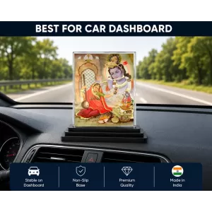 Shree Krishna Acrylic Car Dashboard Showpiece | Double-Sided Shree Krishna Photo Stand | 3 X 4 Inch Photo | Transparent Acrylic Frame With Black Base | Car Dashboard, Office & Table Decor (F71068) Shree Krishna Acrylic Car Dashboard Showpiece | Double-Sided Shree Krishna Photo Stand | 3 X 4 Inch Photo | Transparent Acrylic Frame With Black Base | Car Dashboard, Office & Table Decor (F71068)