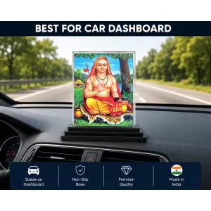 Adi Shankaracharya Acrylic Car Dashboard Showpiece | Double-Sided Adi Shankaracharya Photo Stand | 3 X 4 Inch Photo | Transparent Acrylic Frame With Black Base | Car Dashboard, Office & Table Decor (F71097) Adi Shankaracharya Acrylic Car Dashboard Showpiece | Double-Sided Adi Shankaracharya Photo Stand | 3 X 4 Inch Photo | Transparent Acrylic Frame With Black Base | Car Dashboard, Office & Table Decor (F71097)