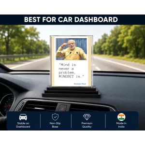 Narendra Modi Acrylic Car Dashboard Showpiece | Double-Sided Narendra Modi Photo Stand | 3 X 4 Inch Photo | Transparent Acrylic Frame With Black Base | Car Dashboard, Office & Table Decor (F71132) Narendra Modi Acrylic Car Dashboard Showpiece | Double-Sided Narendra Modi Photo Stand | 3 X 4 Inch Photo | Transparent Acrylic Frame With Black Base | Car Dashboard, Office & Table Decor (F71132)