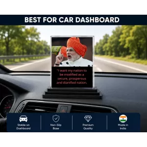 Narendra Modi Acrylic Car Dashboard Showpiece | Double-Sided Narendra Modi Photo Stand | 3 X 4 Inch Photo | Transparent Acrylic Frame With Black Base | Car Dashboard, Office & Table Decor (F71136) Narendra Modi Acrylic Car Dashboard Showpiece | Double-Sided Narendra Modi Photo Stand | 3 X 4 Inch Photo | Transparent Acrylic Frame With Black Base | Car Dashboard, Office & Table Decor (F71136)