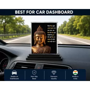 Gautama Buddha Acrylic Car Dashboard Showpiece | Double-Sided Gautama Buddha Photo Stand | 3 X 4 Inch Photo | Transparent Acrylic Frame With Black Base | Car Dashboard, Office & Table Decor (F71155) Gautama Buddha Acrylic Car Dashboard Showpiece | Double-Sided Gautama Buddha Photo Stand | 3 X 4 Inch Photo | Transparent Acrylic Frame With Black Base | Car Dashboard, Office & Table Decor (F71155)