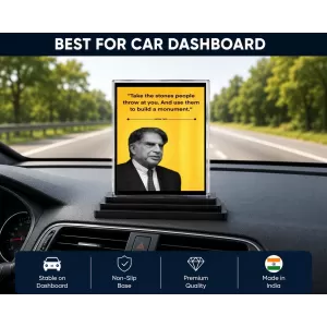 Shree Ratan Tata Acrylic Car Dashboard Showpiece | Double-Sided Shree Ratan Tata Photo Stand | 3 X 4 Inch Photo | Transparent Acrylic Frame With Black Base | Car Dashboard, Office & Table Decor (F71177) Shree Ratan Tata Acrylic Car Dashboard Showpiece | Double-Sided Shree Ratan Tata Photo Stand | 3 X 4 Inch Photo | Transparent Acrylic Frame With Black Base | Car Dashboard, Office & Table Decor (F71177)