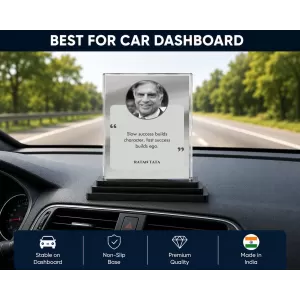 Shree Ratan Tata Acrylic Car Dashboard Showpiece | Double-Sided Shree Ratan Tata Photo Stand | 3 X 4 Inch Photo | Transparent Acrylic Frame With Black Base | Car Dashboard, Office & Table Decor (F71179) Shree Ratan Tata Acrylic Car Dashboard Showpiece | Double-Sided Shree Ratan Tata Photo Stand | 3 X 4 Inch Photo | Transparent Acrylic Frame With Black Base | Car Dashboard, Office & Table Decor (F71179)