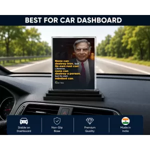 Shree Ratan Tata Acrylic Car Dashboard Showpiece | Double-Sided Shree Ratan Tata Photo Stand | 3 X 4 Inch Photo | Transparent Acrylic Frame With Black Base | Car Dashboard, Office & Table Decor (F71180) Shree Ratan Tata Acrylic Car Dashboard Showpiece | Double-Sided Shree Ratan Tata Photo Stand | 3 X 4 Inch Photo | Transparent Acrylic Frame With Black Base | Car Dashboard, Office & Table Decor (F71180)