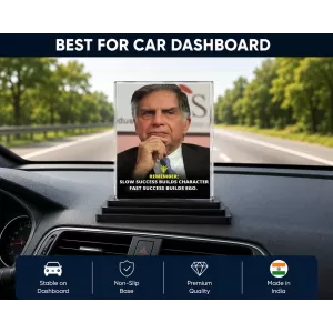 Shree Ratan Tata Acrylic Car Dashboard Showpiece | Double-Sided Shree Ratan Tata Photo Stand | 3 X 4 Inch Photo | Transparent Acrylic Frame With Black Base | Car Dashboard, Office & Table Decor (F71181) Shree Ratan Tata Acrylic Car Dashboard Showpiece | Double-Sided Shree Ratan Tata Photo Stand | 3 X 4 Inch Photo | Transparent Acrylic Frame With Black Base | Car Dashboard, Office & Table Decor (F71181)