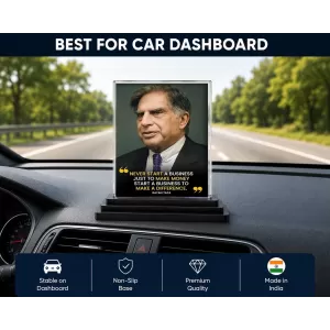 Shree Ratan Tata Acrylic Car Dashboard Showpiece | Double-Sided Shree Ratan Tata Photo Stand | 3 X 4 Inch Photo | Transparent Acrylic Frame With Black Base | Car Dashboard, Office & Table Decor (F71182) Shree Ratan Tata Acrylic Car Dashboard Showpiece | Double-Sided Shree Ratan Tata Photo Stand | 3 X 4 Inch Photo | Transparent Acrylic Frame With Black Base | Car Dashboard, Office & Table Decor (F71182)
