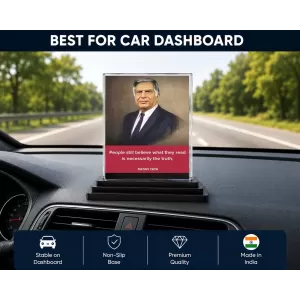 Shree Ratan Tata Acrylic Car Dashboard Showpiece | Double-Sided Shree Ratan Tata Photo Stand | 3 X 4 Inch Photo | Transparent Acrylic Frame With Black Base | Car Dashboard, Office & Table Decor (F71184) Shree Ratan Tata Acrylic Car Dashboard Showpiece | Double-Sided Shree Ratan Tata Photo Stand | 3 X 4 Inch Photo | Transparent Acrylic Frame With Black Base | Car Dashboard, Office & Table Decor (F71184)