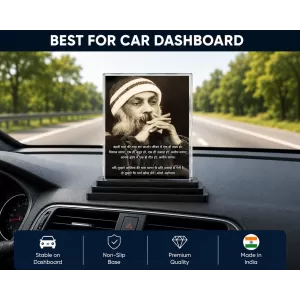 Osho Rajneesh Acrylic Car Dashboard Showpiece | Double-Sided Osho Rajneesh Photo Stand | 3 X 4 Inch Photo | Transparent Acrylic Frame With Black Base | Car Dashboard, Office & Table Decor (F71188) Osho Rajneesh Acrylic Car Dashboard Showpiece | Double-Sided Osho Rajneesh Photo Stand | 3 X 4 Inch Photo | Transparent Acrylic Frame With Black Base | Car Dashboard, Office & Table Decor (F71188)