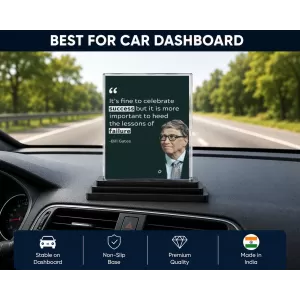 Bill Gates Acrylic Car Dashboard Showpiece | Double-Sided Bill Gates Photo Stand | 3 X 4 Inch Photo | Transparent Acrylic Frame With Black Base | Car Dashboard, Office & Table Decor (F71203) Bill Gates Acrylic Car Dashboard Showpiece | Double-Sided Bill Gates Photo Stand | 3 X 4 Inch Photo | Transparent Acrylic Frame With Black Base | Car Dashboard, Office & Table Decor (F71203)