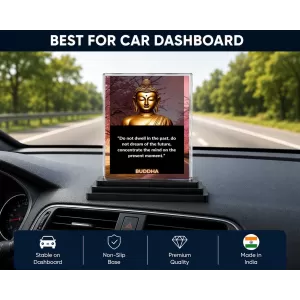 Gautama Buddha Acrylic Car Dashboard Showpiece | Double-Sided Gautama Buddha Photo Stand | 3 X 4 Inch Photo | Transparent Acrylic Frame With Black Base | Car Dashboard, Office & Table Decor (F71229) Gautama Buddha Acrylic Car Dashboard Showpiece | Double-Sided Gautama Buddha Photo Stand | 3 X 4 Inch Photo | Transparent Acrylic Frame With Black Base | Car Dashboard, Office & Table Decor (F71229)