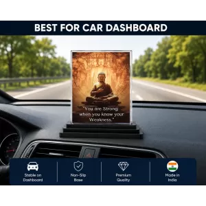 Gautama Buddha Acrylic Car Dashboard Showpiece | Double-Sided Gautama Buddha Photo Stand | 3 X 4 Inch Photo | Transparent Acrylic Frame With Black Base | Car Dashboard, Office & Table Decor (F71236) Gautama Buddha Acrylic Car Dashboard Showpiece | Double-Sided Gautama Buddha Photo Stand | 3 X 4 Inch Photo | Transparent Acrylic Frame With Black Base | Car Dashboard, Office & Table Decor (F71236)