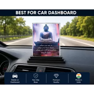 Gautama Buddha Acrylic Car Dashboard Showpiece | Double-Sided Gautama Buddha Photo Stand | 3 X 4 Inch Photo | Transparent Acrylic Frame With Black Base | Car Dashboard, Office & Table Decor (F71244) Gautama Buddha Acrylic Car Dashboard Showpiece | Double-Sided Gautama Buddha Photo Stand | 3 X 4 Inch Photo | Transparent Acrylic Frame With Black Base | Car Dashboard, Office & Table Decor (F71244)
