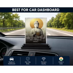 Gautama Buddha Acrylic Car Dashboard Showpiece | Double-Sided Gautama Buddha Photo Stand | 3 X 4 Inch Photo | Transparent Acrylic Frame With Black Base | Car Dashboard, Office & Table Decor (F71245) Gautama Buddha Acrylic Car Dashboard Showpiece | Double-Sided Gautama Buddha Photo Stand | 3 X 4 Inch Photo | Transparent Acrylic Frame With Black Base | Car Dashboard, Office & Table Decor (F71245)