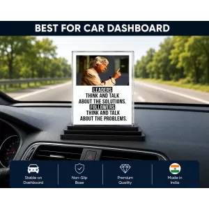 Abdul Kalam Acrylic Car Dashboard Showpiece | Double-Sided Abdul Kalam Photo Stand | 3 X 4 Inch Photo | Transparent Acrylic Frame With Black Base | Car Dashboard, Office & Table Decor (F71262) Abdul Kalam Acrylic Car Dashboard Showpiece | Double-Sided Abdul Kalam Photo Stand | 3 X 4 Inch Photo | Transparent Acrylic Frame With Black Base | Car Dashboard, Office & Table Decor (F71262)