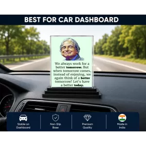 Abdul Kalam Acrylic Car Dashboard Showpiece | Double-Sided Abdul Kalam Photo Stand | 3 X 4 Inch Photo | Transparent Acrylic Frame With Black Base | Car Dashboard, Office & Table Decor (F71274) Abdul Kalam Acrylic Car Dashboard Showpiece | Double-Sided Abdul Kalam Photo Stand | 3 X 4 Inch Photo | Transparent Acrylic Frame With Black Base | Car Dashboard, Office & Table Decor (F71274)