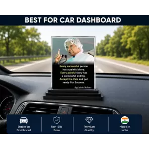 Abdul Kalam Acrylic Car Dashboard Showpiece | Double-Sided Abdul Kalam Photo Stand | 3 X 4 Inch Photo | Transparent Acrylic Frame With Black Base | Car Dashboard, Office & Table Decor (F71278) Abdul Kalam Acrylic Car Dashboard Showpiece | Double-Sided Abdul Kalam Photo Stand | 3 X 4 Inch Photo | Transparent Acrylic Frame With Black Base | Car Dashboard, Office & Table Decor (F71278)