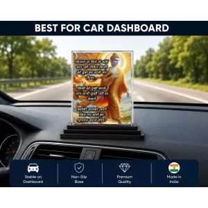 Gautama Buddha Acrylic Car Dashboard Showpiece | Double-Sided Gautama Buddha Photo Stand | 3 X 4 Inch Photo | Transparent Acrylic Frame With Black Base | Car Dashboard, Office & Table Decor (F71572) Gautama Buddha Acrylic Car Dashboard Showpiece | Double-Sided Gautama Buddha Photo Stand | 3 X 4 Inch Photo | Transparent Acrylic Frame With Black Base | Car Dashboard, Office & Table Decor (F71572)