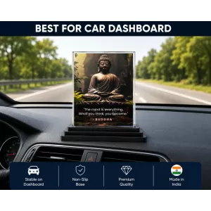 Gautama Buddha Acrylic Car Dashboard Showpiece | Double-Sided Gautama Buddha Photo Stand | 3 X 4 Inch Photo | Transparent Acrylic Frame With Black Base | Car Dashboard, Office & Table Decor (F71575) Gautama Buddha Acrylic Car Dashboard Showpiece | Double-Sided Gautama Buddha Photo Stand | 3 X 4 Inch Photo | Transparent Acrylic Frame With Black Base | Car Dashboard, Office & Table Decor (F71575)