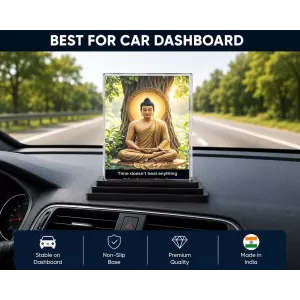 Gautama Buddha Acrylic Car Dashboard Showpiece | Double-Sided Gautama Buddha Photo Stand | 3 X 4 Inch Photo | Transparent Acrylic Frame With Black Base | Car Dashboard, Office & Table Decor (F71580) Gautama Buddha Acrylic Car Dashboard Showpiece | Double-Sided Gautama Buddha Photo Stand | 3 X 4 Inch Photo | Transparent Acrylic Frame With Black Base | Car Dashboard, Office & Table Decor (F71580)