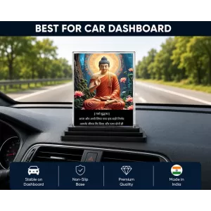Gautama Buddha Acrylic Car Dashboard Showpiece | Double-Sided Gautama Buddha Photo Stand | 3 X 4 Inch Photo | Transparent Acrylic Frame With Black Base | Car Dashboard, Office & Table Decor (F71586) Gautama Buddha Acrylic Car Dashboard Showpiece | Double-Sided Gautama Buddha Photo Stand | 3 X 4 Inch Photo | Transparent Acrylic Frame With Black Base | Car Dashboard, Office & Table Decor (F71586)
