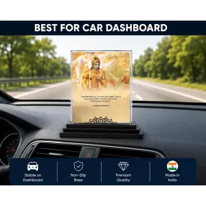 Lord Shree Krishna Acrylic Car Dashboard Showpiece | Double-Sided Lord Shree Krishna Photo Stand | 3 X 4 Inch Photo | Transparent Acrylic Frame With Black Base | Car Dashboard, Office & Table Decor (F71590) Lord Shree Krishna Acrylic Car Dashboard Showpiece | Double-Sided Lord Shree Krishna Photo Stand | 3 X 4 Inch Photo | Transparent Acrylic Frame With Black Base | Car Dashboard, Office & Table Decor (F71590)