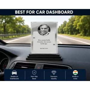 Shree Ratan Tata Acrylic Car Dashboard Showpiece | Double-Sided Shree Ratan Tata Photo Stand | 3 X 4 Inch Photo | Transparent Acrylic Frame With Black Base | Car Dashboard, Office & Table Decor (F71599) Shree Ratan Tata Acrylic Car Dashboard Showpiece | Double-Sided Shree Ratan Tata Photo Stand | 3 X 4 Inch Photo | Transparent Acrylic Frame With Black Base | Car Dashboard, Office & Table Decor (F71599)