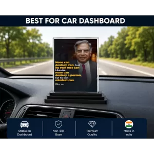 Shree Ratan Tata Acrylic Car Dashboard Showpiece | Double-Sided Shree Ratan Tata Photo Stand | 3 X 4 Inch Photo | Transparent Acrylic Frame With Black Base | Car Dashboard, Office & Table Decor (F71600) Shree Ratan Tata Acrylic Car Dashboard Showpiece | Double-Sided Shree Ratan Tata Photo Stand | 3 X 4 Inch Photo | Transparent Acrylic Frame With Black Base | Car Dashboard, Office & Table Decor (F71600)