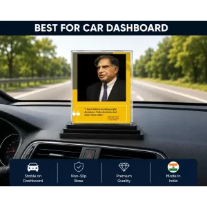 Shree Ratan Tata Acrylic Car Dashboard Showpiece | Double-Sided Shree Ratan Tata Photo Stand | 3 X 4 Inch Photo | Transparent Acrylic Frame With Black Base | Car Dashboard, Office & Table Decor (F71602) Shree Ratan Tata Acrylic Car Dashboard Showpiece | Double-Sided Shree Ratan Tata Photo Stand | 3 X 4 Inch Photo | Transparent Acrylic Frame With Black Base | Car Dashboard, Office & Table Decor (F71602)