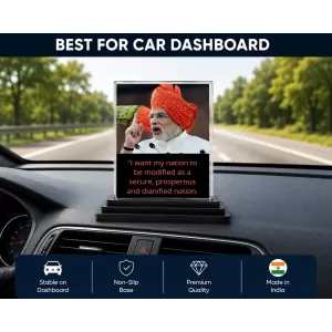 Narendra Modi Acrylic Car Dashboard Showpiece | Double-Sided Narendra Modi Photo Stand | 3 X 4 Inch Photo | Transparent Acrylic Frame With Black Base | Car Dashboard, Office & Table Decor (F71624) Narendra Modi Acrylic Car Dashboard Showpiece | Double-Sided Narendra Modi Photo Stand | 3 X 4 Inch Photo | Transparent Acrylic Frame With Black Base | Car Dashboard, Office & Table Decor (F71624)