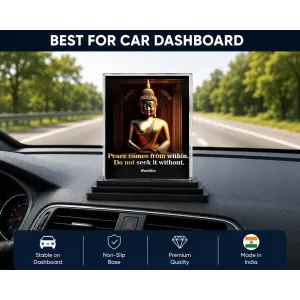Gautama Buddha Acrylic Car Dashboard Showpiece | Double-Sided Gautama Buddha Photo Stand | 3 X 4 Inch Photo | Transparent Acrylic Frame With Black Base | Car Dashboard, Office & Table Decor (F71631) Gautama Buddha Acrylic Car Dashboard Showpiece | Double-Sided Gautama Buddha Photo Stand | 3 X 4 Inch Photo | Transparent Acrylic Frame With Black Base | Car Dashboard, Office & Table Decor (F71631)