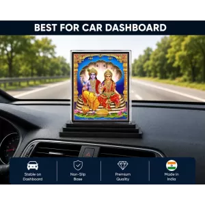 Lord Ganesha And Lord Vishnu Acrylic Car Dashboard Showpiece | Double-Sided Lord Ganesha And Lord Vishnu Photo Stand | 3 X 4 Inch Photo | Transparent Acrylic Frame With Black Base | Car Dashboard, Office & Table Decor (F71797) Lord Ganesha And Lord Vishnu Acrylic Car Dashboard Showpiece | Double-Sided Lord Ganesha And Lord Vishnu Photo Stand | 3 X 4 Inch Photo | Transparent Acrylic Frame With Black Base | Car Dashboard, Office & Table Decor (F71797)