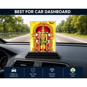 Murugan Acrylic Car Dashboard Showpiece | Double-Sided Murugan Photo Stand | 3 X 4 Inch Photo | Transparent Acrylic Frame With Black Base | Car Dashboard, Office & Table Decor (F71801) Murugan Acrylic Car Dashboard Showpiece | Double-Sided Murugan Photo Stand | 3 X 4 Inch Photo | Transparent Acrylic Frame With Black Base | Car Dashboard, Office & Table Decor (F71801)