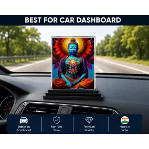 Buddha Acrylic Car Dashboard Showpiece | Double-Sided Buddha Photo Stand | 3 X 4 Inch Photo | Transparent Acrylic Frame With Black Base | Car Dashboard, Office & Table Decor (F71805) Buddha Acrylic Car Dashboard Showpiece | Double-Sided Buddha Photo Stand | 3 X 4 Inch Photo | Transparent Acrylic Frame With Black Base | Car Dashboard, Office & Table Decor (F71805)