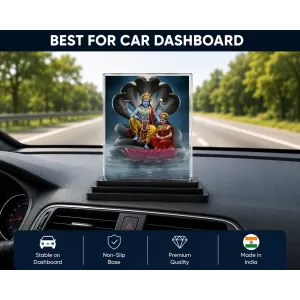 Vishnu Acrylic Car Dashboard Showpiece | Double-Sided Vishnu Photo Stand | 3 X 4 Inch Photo | Transparent Acrylic Frame With Black Base | Car Dashboard, Office & Table Decor (F71820) Vishnu Acrylic Car Dashboard Showpiece | Double-Sided Vishnu Photo Stand | 3 X 4 Inch Photo | Transparent Acrylic Frame With Black Base | Car Dashboard, Office & Table Decor (F71820)
