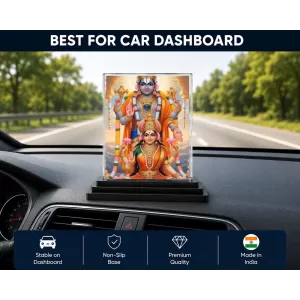 Vishnu And Lakshmi Acrylic Car Dashboard Showpiece | Double-Sided Vishnu And Lakshmi Photo Stand | 3 X 4 Inch Photo | Transparent Acrylic Frame With Black Base | Car Dashboard, Office & Table Decor (F71831) Vishnu And Lakshmi Acrylic Car Dashboard Showpiece | Double-Sided Vishnu And Lakshmi Photo Stand | 3 X 4 Inch Photo | Transparent Acrylic Frame With Black Base | Car Dashboard, Office & Table Decor (F71831)
