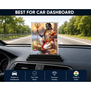 Lord Shiva Acrylic Car Dashboard Showpiece | Double-Sided Lord Shiva Photo Stand | 3 X 4 Inch Photo | Transparent Acrylic Frame With Black Base | Car Dashboard, Office & Table Decor (F71845) Lord Shiva Acrylic Car Dashboard Showpiece | Double-Sided Lord Shiva Photo Stand | 3 X 4 Inch Photo | Transparent Acrylic Frame With Black Base | Car Dashboard, Office & Table Decor (F71845)