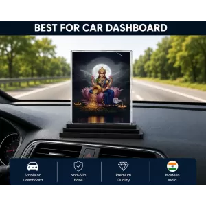 Lakshmi Acrylic Car Dashboard Showpiece | Double-Sided Lakshmi Photo Stand | 3 X 4 Inch Photo | Transparent Acrylic Frame With Black Base | Car Dashboard, Office & Table Decor (F71850) Lakshmi Acrylic Car Dashboard Showpiece | Double-Sided Lakshmi Photo Stand | 3 X 4 Inch Photo | Transparent Acrylic Frame With Black Base | Car Dashboard, Office & Table Decor (F71850)