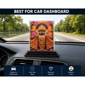 Jagannath Acrylic Car Dashboard Showpiece | Double-Sided Jagannath Photo Stand | 3 X 4 Inch Photo | Transparent Acrylic Frame With Black Base | Car Dashboard, Office & Table Decor (F71858) Jagannath Acrylic Car Dashboard Showpiece | Double-Sided Jagannath Photo Stand | 3 X 4 Inch Photo | Transparent Acrylic Frame With Black Base | Car Dashboard, Office & Table Decor (F71858)