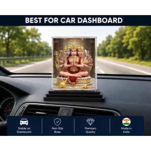 Brahma Acrylic Car Dashboard Showpiece | Double-Sided Brahma Photo Stand | 3 X 4 Inch Photo | Transparent Acrylic Frame With Black Base | Car Dashboard, Office & Table Decor (F71863) Brahma Acrylic Car Dashboard Showpiece | Double-Sided Brahma Photo Stand | 3 X 4 Inch Photo | Transparent Acrylic Frame With Black Base | Car Dashboard, Office & Table Decor (F71863)