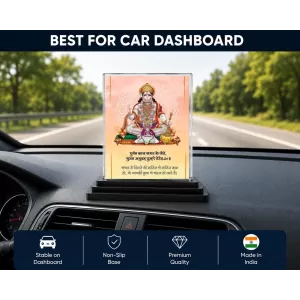 Hanuman Acrylic Car Dashboard Showpiece | Double-Sided Hanuman Photo Stand | 3 X 4 Inch Photo | Transparent Acrylic Frame With Black Base | Car Dashboard, Office & Table Decor (F71877) Hanuman Acrylic Car Dashboard Showpiece | Double-Sided Hanuman Photo Stand | 3 X 4 Inch Photo | Transparent Acrylic Frame With Black Base | Car Dashboard, Office & Table Decor (F71877)