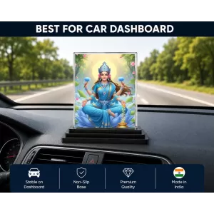 Lakshmi Acrylic Car Dashboard Showpiece | Double-Sided Lakshmi Photo Stand | 3 X 4 Inch Photo | Transparent Acrylic Frame With Black Base | Car Dashboard, Office & Table Decor (F71891) Lakshmi Acrylic Car Dashboard Showpiece | Double-Sided Lakshmi Photo Stand | 3 X 4 Inch Photo | Transparent Acrylic Frame With Black Base | Car Dashboard, Office & Table Decor (F71891)