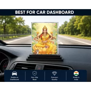 Lakshmi Acrylic Car Dashboard Showpiece | Double-Sided Lakshmi Photo Stand | 3 X 4 Inch Photo | Transparent Acrylic Frame With Black Base | Car Dashboard, Office & Table Decor (F71892) Lakshmi Acrylic Car Dashboard Showpiece | Double-Sided Lakshmi Photo Stand | 3 X 4 Inch Photo | Transparent Acrylic Frame With Black Base | Car Dashboard, Office & Table Decor (F71892)