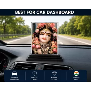 Krishna Acrylic Car Dashboard Showpiece | Double-Sided Krishna Photo Stand | 3 X 4 Inch Photo | Transparent Acrylic Frame With Black Base | Car Dashboard, Office & Table Decor (F71908) Krishna Acrylic Car Dashboard Showpiece | Double-Sided Krishna Photo Stand | 3 X 4 Inch Photo | Transparent Acrylic Frame With Black Base | Car Dashboard, Office & Table Decor (F71908)
