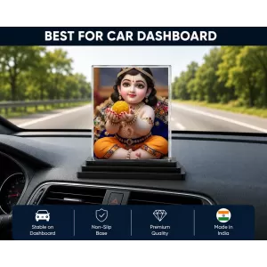 Lord Krishna Acrylic Car Dashboard Showpiece | Double-Sided Lord Krishna Photo Stand | 3 X 4 Inch Photo | Transparent Acrylic Frame With Black Base | Car Dashboard, Office & Table Decor (F71936) Lord Krishna Acrylic Car Dashboard Showpiece | Double-Sided Lord Krishna Photo Stand | 3 X 4 Inch Photo | Transparent Acrylic Frame With Black Base | Car Dashboard, Office & Table Decor (F71936)