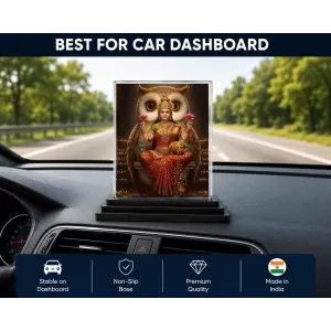 Lakshmi Acrylic Car Dashboard Showpiece | Double-Sided Lakshmi Photo Stand | 3 X 4 Inch Photo | Transparent Acrylic Frame With Black Base | Car Dashboard, Office & Table Decor (F71953) Lakshmi Acrylic Car Dashboard Showpiece | Double-Sided Lakshmi Photo Stand | 3 X 4 Inch Photo | Transparent Acrylic Frame With Black Base | Car Dashboard, Office & Table Decor (F71953)