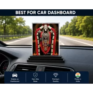 Lord Venkateswara Acrylic Car Dashboard Showpiece | Double-Sided Lord Venkateswara Photo Stand | 3 X 4 Inch Photo | Transparent Acrylic Frame With Black Base | Car Dashboard, Office & Table Decor (F71955) Lord Venkateswara Acrylic Car Dashboard Showpiece | Double-Sided Lord Venkateswara Photo Stand | 3 X 4 Inch Photo | Transparent Acrylic Frame With Black Base | Car Dashboard, Office & Table Decor (F71955)