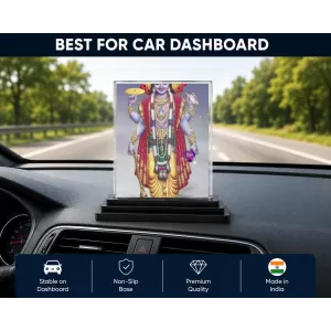 Vishnu Acrylic Car Dashboard Showpiece | Double-Sided Vishnu Photo Stand | 3 X 4 Inch Photo | Transparent Acrylic Frame With Black Base | Car Dashboard, Office & Table Decor (F71957) Vishnu Acrylic Car Dashboard Showpiece | Double-Sided Vishnu Photo Stand | 3 X 4 Inch Photo | Transparent Acrylic Frame With Black Base | Car Dashboard, Office & Table Decor (F71957)
