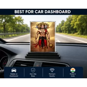 Hanuman Acrylic Car Dashboard Showpiece | Double-Sided Hanuman Photo Stand | 3 X 4 Inch Photo | Transparent Acrylic Frame With Black Base | Car Dashboard, Office & Table Decor (F71976) Hanuman Acrylic Car Dashboard Showpiece | Double-Sided Hanuman Photo Stand | 3 X 4 Inch Photo | Transparent Acrylic Frame With Black Base | Car Dashboard, Office & Table Decor (F71976)