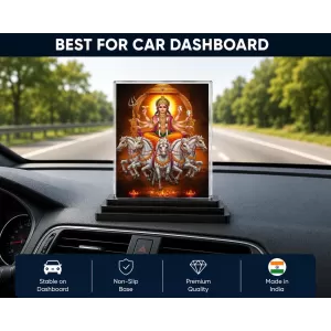 Surya Acrylic Car Dashboard Showpiece | Double-Sided Surya Photo Stand | 3 X 4 Inch Photo | Transparent Acrylic Frame With Black Base | Car Dashboard, Office & Table Decor (F71990) Surya Acrylic Car Dashboard Showpiece | Double-Sided Surya Photo Stand | 3 X 4 Inch Photo | Transparent Acrylic Frame With Black Base | Car Dashboard, Office & Table Decor (F71990)